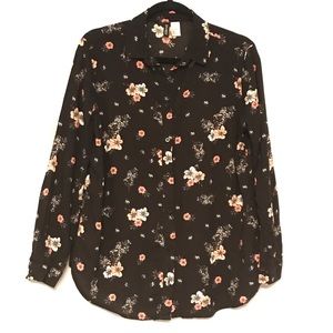H&M Floral Button Down Shirt
